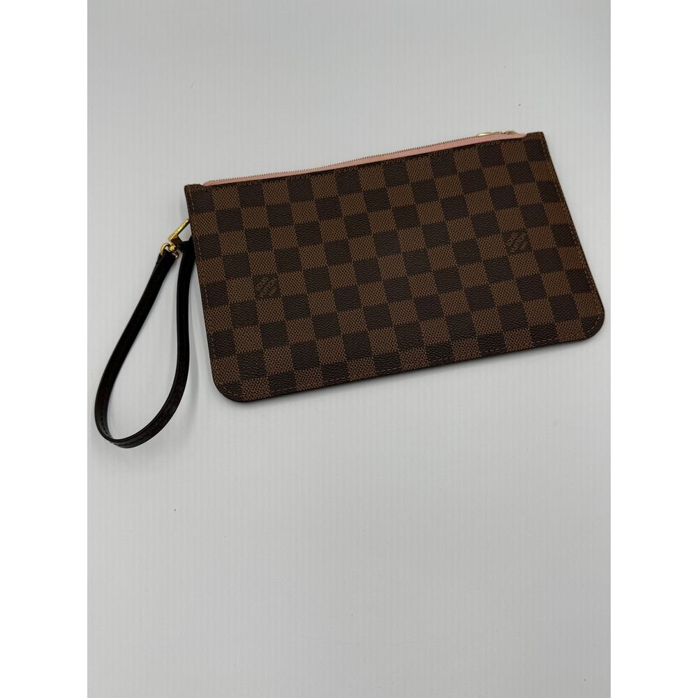 Louis Vuitton Neverfull MM/GM Zipped Pouch, Damier Ebene Rose Ballerine - Picture 4 of 11